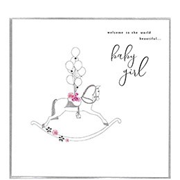 beautiful baby girl, extra large card