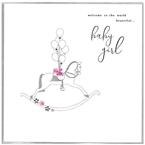 beautiful baby girl, extra large card