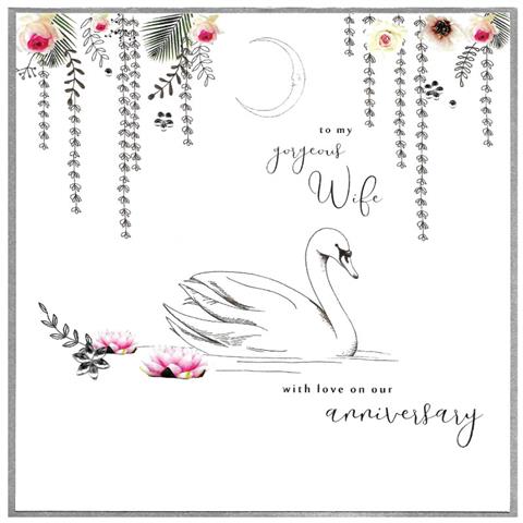 gorgeous wife, anniversary, extra large card