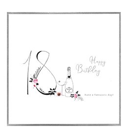 happy birthday, 18, extra large card