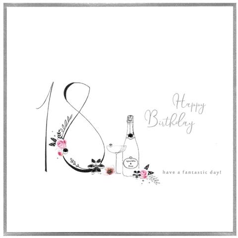 happy birthday, 18, extra large card