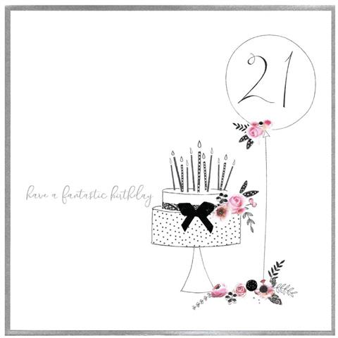 fantastic birthday, 21, extra large card