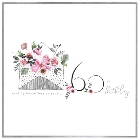 love on your 60th birthday, extra large card